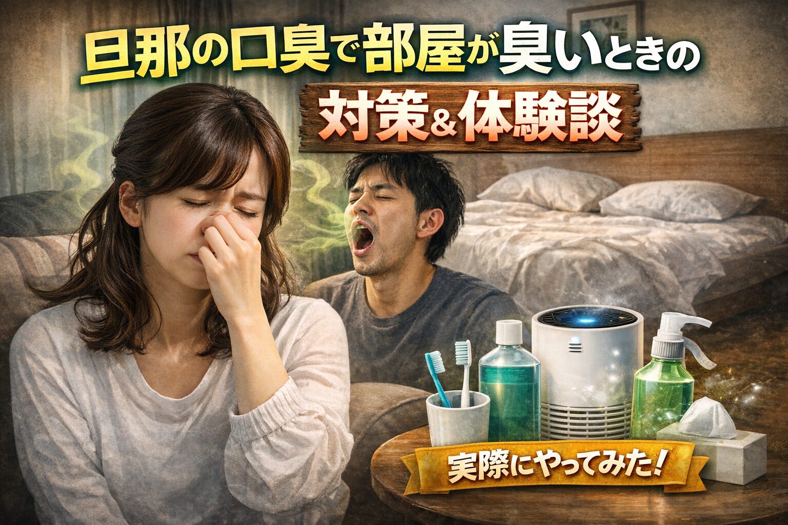 旦那の口臭で部屋が臭いときの対策！私が実際にやってみたその後の変化